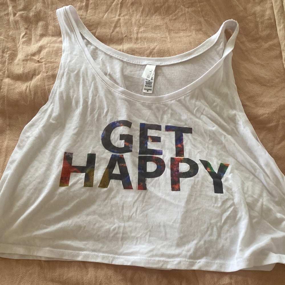 Get happy flowy crop tank